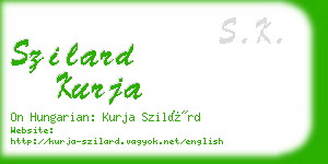 szilard kurja business card